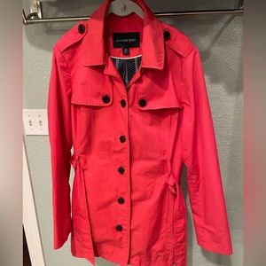 Lands End size medium raincoat color bright melon